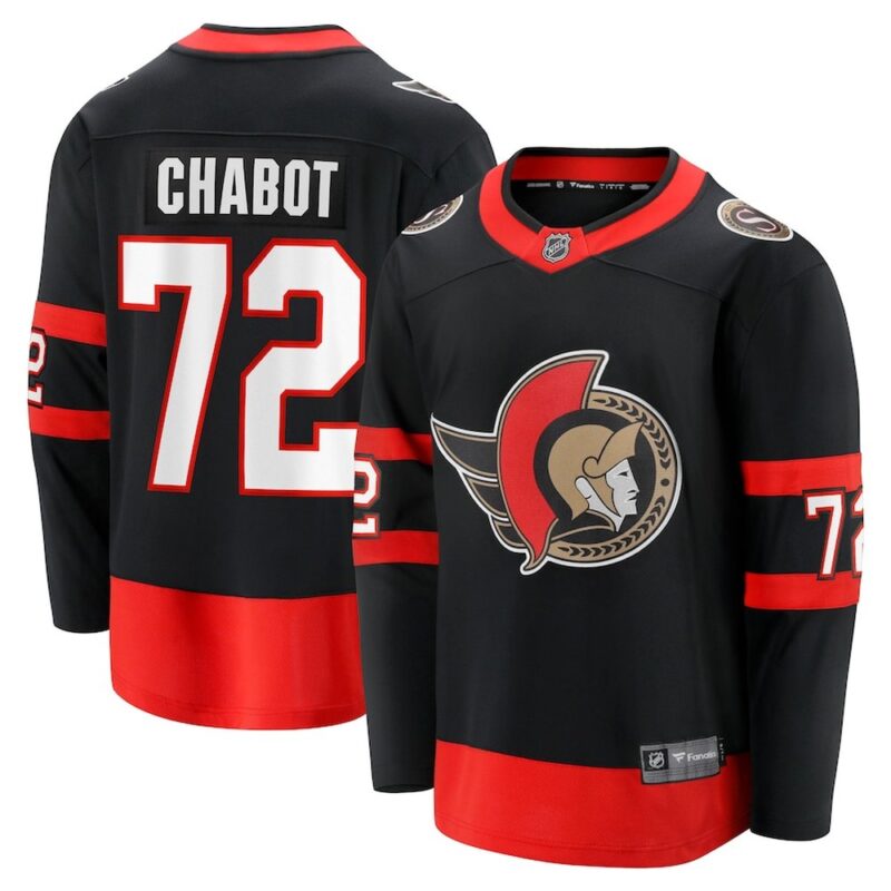 686156ba1b3cf_1 Men's Ottawa Senators #72 Thomas Chabot Black Home Breakaway Jersey