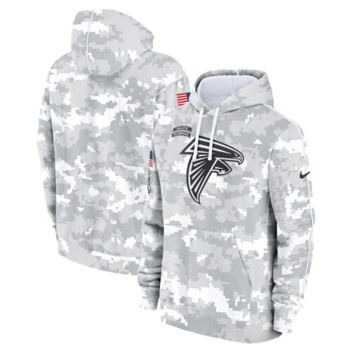 6861570c26d2d_1 Youth Atlanta Falcons White/Gray 2024 Salute To Service Pullover Hoodie