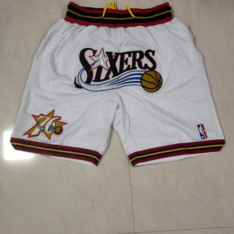 686157611b96a_1 Philadelphia 76ers White Shorts
