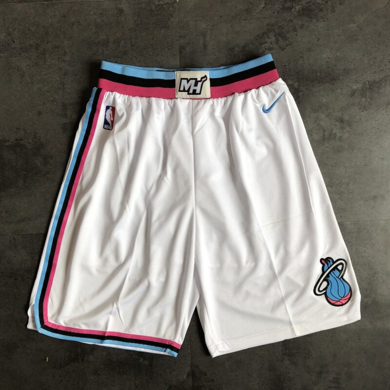 68615769d84da_1 Miami Heat White Shorts
