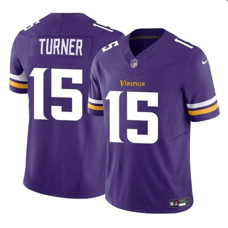 686157bf13806_1 Youth Minnesota Vikings #15 Dallas Turner Purple 2024 Draft F.U.S.E. Vapor Untouchable Limited Stitched Jersey