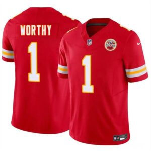 686157e2ecdae_1 Youth Kansas City Chiefs #1 Xavier Worthy White 2024 Draft F.U.S.E. Vapor Untouchable Limited Stitched Jersey