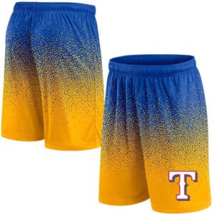 6861584466e9a_1 Texas Rangers Graduated Yellow Shorts