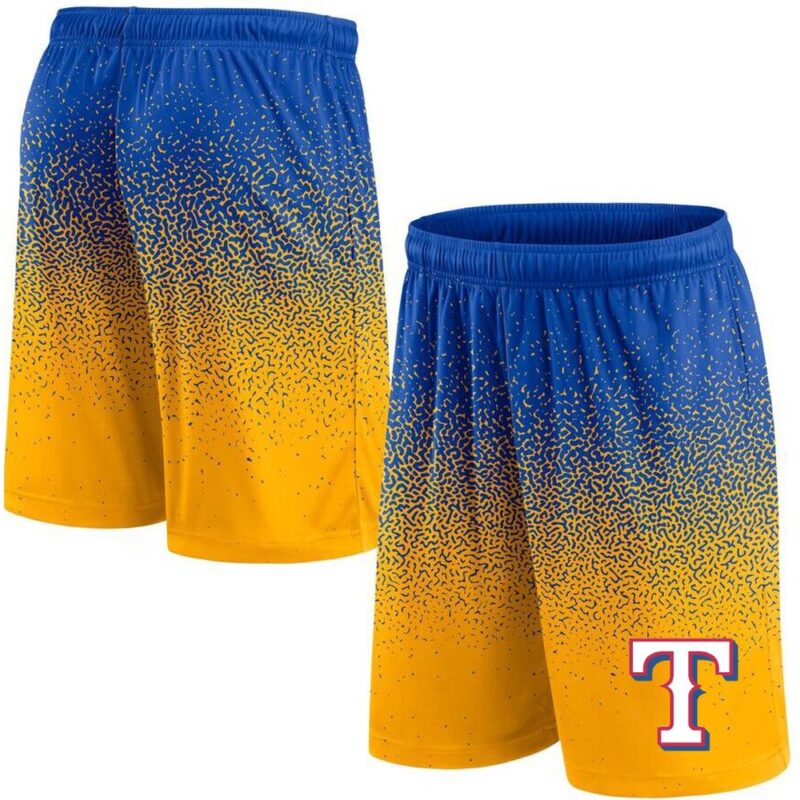 6861584466e9a_1 Texas Rangers Graduated Yellow Shorts