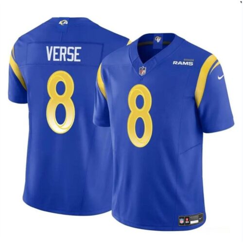 6861584d73b62_1 Men's Los Angeles Rams #8 Jared Verse Blue 2024 Draft F.U.S.E Vapor Untouchable Stitched Football Jersey