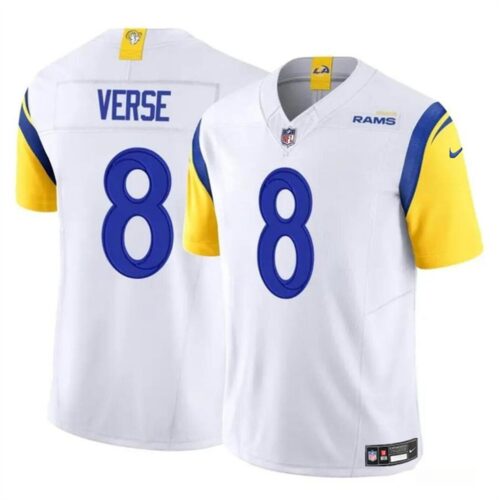 68615850eff79_1 Men's Los Angeles Rams #8 Jared Verse White 2024 Draft F.U.S.E Vapor Untouchable Stitched Football Jersey