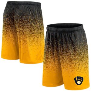 6861588391865_1 Milwaukee Brewers Graduated Yellow Shorts