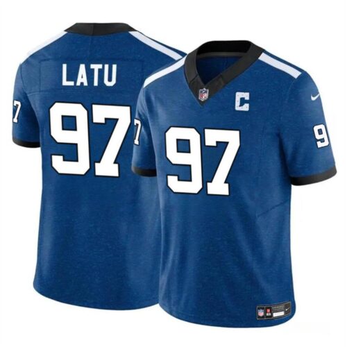 686158a710c87_1 Men's Indianapolis Colts #97 Laiatu Latu Blue 2024 Draft F.U.S.E. Thowback Vapor Limited Stitched Football Jersey