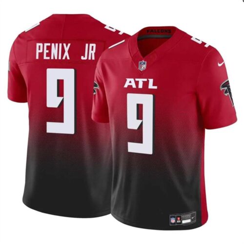 686158bb5046e_1 Men's Atlanta Falcons #9 Michael Penix Jr Red/Black 2024 Draft F.U.S.E Vapor Untouchable Limited Stitched Football Jersey