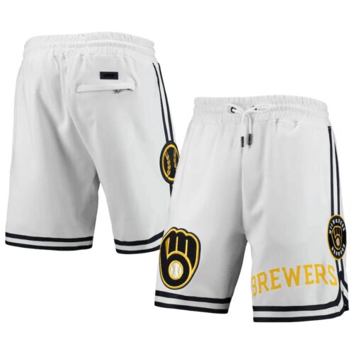 686158d1f3f1f_1 Milwaukee Brewers White Shorts