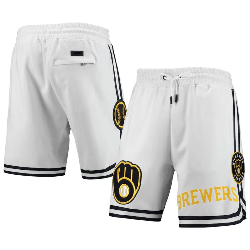 686158d1f3f1f_1 Milwaukee Brewers White Shorts