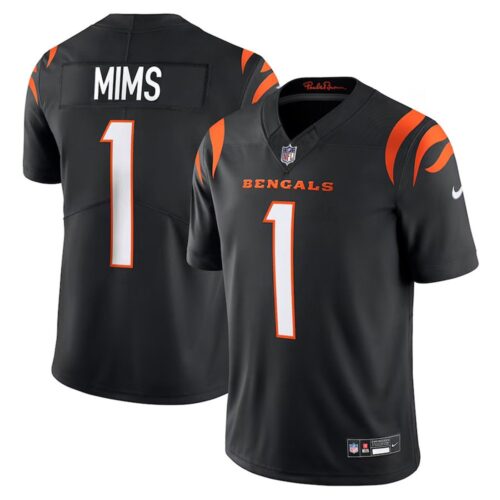 686158ebc2ab1_1 Men's Cincinnati Bengals #1 Amarius Mims Black 2024 NFL Draft First Round Pick Player F.U.S.E. Vapor Untouchable Limited Stitched Football Jersey