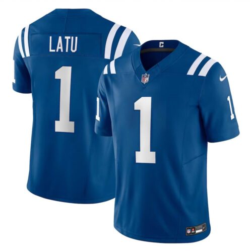 686158f4b19c5_1 Men's Indianapolis Colts Laiatu Latu Royal 2024 NFL Draft First Round Pick Player F.U.S.E. Vapor Untouchable Limited Stitched Football Jersey