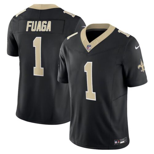 686158f76b9bc_1 Men's New Orleans Saints Taliese Fuaga Black 2024 NFL Draft First Round Pick Player F.U.S.E. Vapor Untouchable Limited Stitched Football Jersey