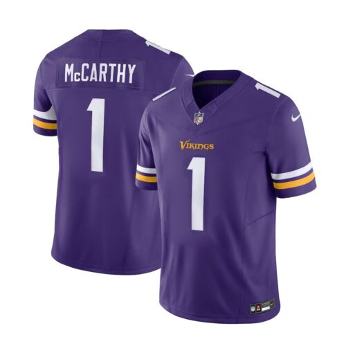686159035be4c_1 Men's Minnesota Vikings J.J. McCarthy Purple 2024 NFL Draft First Round Pick Player F.U.S.E. Vapor Untouchable Limited Stitched Football Jersey