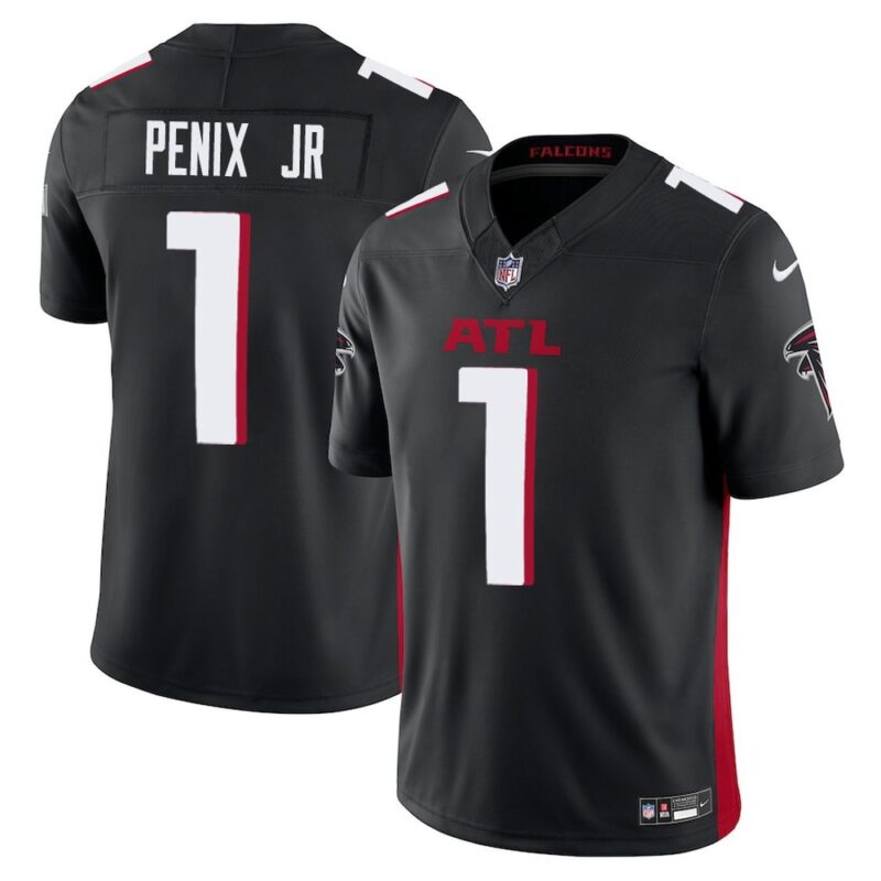68615908bcb3c_1 Men's Atlanta Falcons Michael Penix Jr. Black 2024 NFL Draft First Round Pick Player F.U.S.E. Vapor Untouchable Limited Stitched Football Jersey