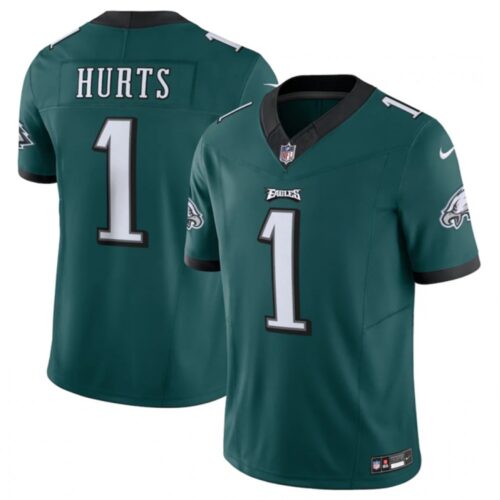 6861592ada684_1 Men's Philadelphia Eagles #1 Jalen Hurts Green 2023 F.U.S.E. Vapor Untouchable Limited Stitched Football Jersey