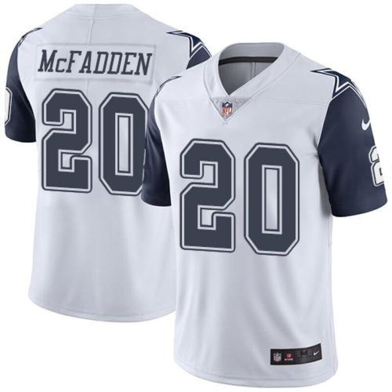 68615979bdeb0_1 Cowboys #20 Darren McFadden White Men's Stitched NFL Limited Rush Jersey