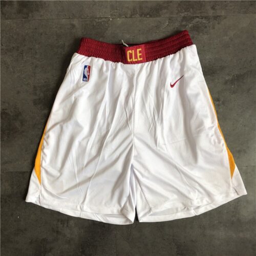 686159b67a7dc_1 Cleveland Cavaliers White Shorts
