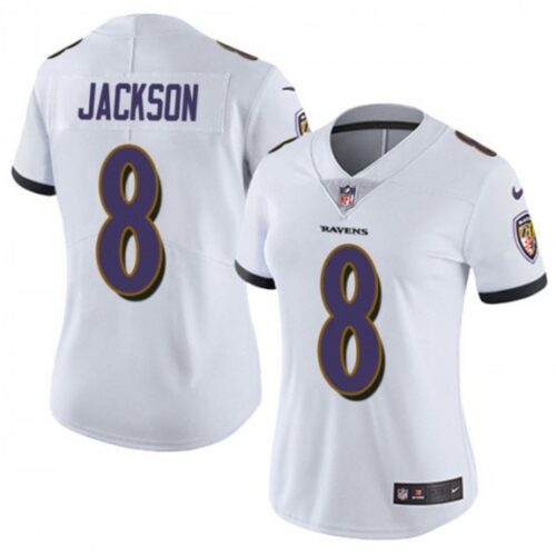 686159c067ced_1 Women's Baltimore Ravens #8 Lamar Jackson White Vapor Untouchable Limited NFL Jersey