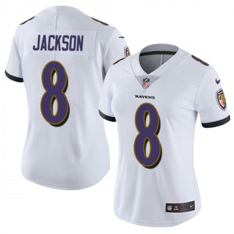 686159c067ced_1 Women's Baltimore Ravens #8 Lamar Jackson White Vapor Untouchable Limited NFL Jersey
