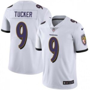 686159c8a7375_1 Youth Baltimore Ravens #9 Justin Tucker White Vapor Untouchable Limited Stitched Jersey