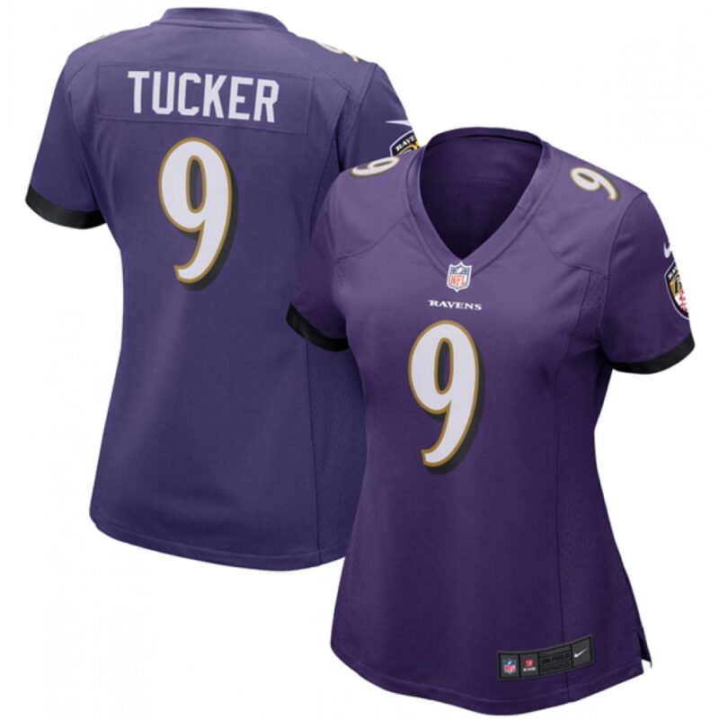 686159cb587bb_1 Women's Baltimore Ravens #9 Justin Tucker Purple Vapor Untouchable Limited NFL Jersey