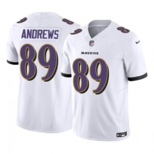 686159ce18136_1 Men's Baltimore Ravens #89 Mark Andrews White 2023 F.U.S.E Vapor Limited Jersey