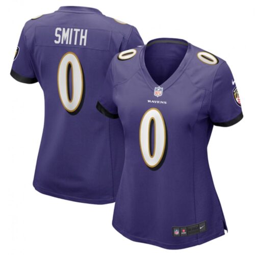 686159de94f38_1 Women's Baltimore Ravens #0 Roquan Smith Purple Football Jersey(Run Small)