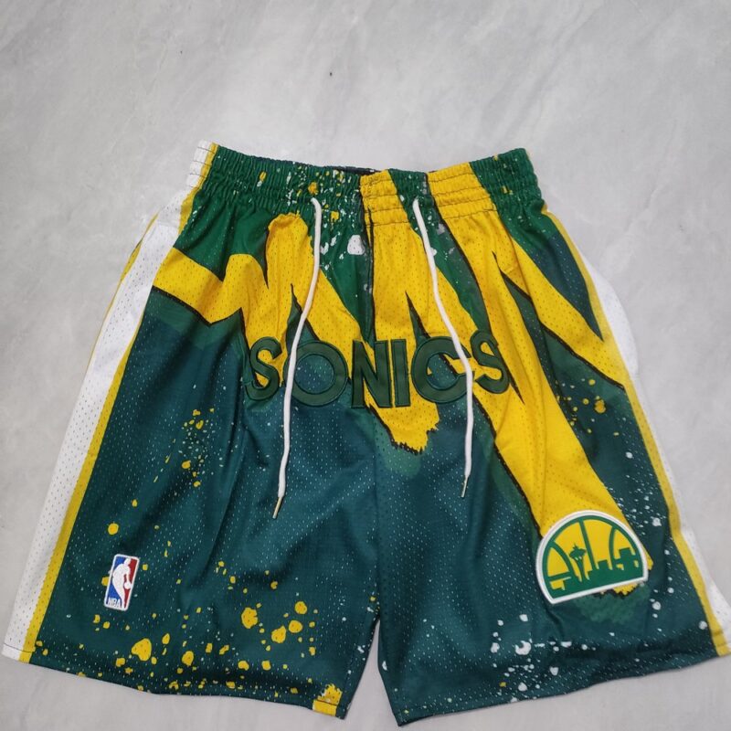 686159e43ed86_1 Seattle SuperSonics Green Shorts
