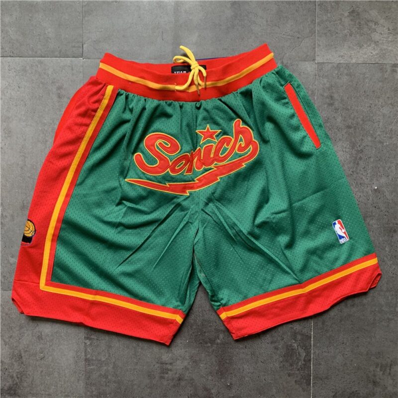 686159e6d80e1_1 Seattle SuperSonics Green Shorts