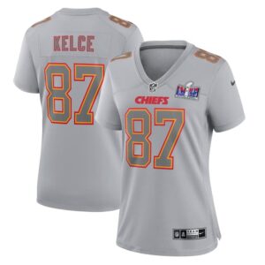 68615a28eb351_1 Women's Kansas City Chiefs #87 Travis Kelce Gray Super Bowl LVIII Atmosphere Fashion Game Jersey