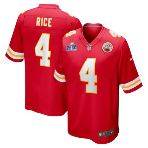68615a2eaf8ea_1 Men's Kansas City Chiefs #4 Rashee Rice Red Super Bowl LVIII Game Jersey