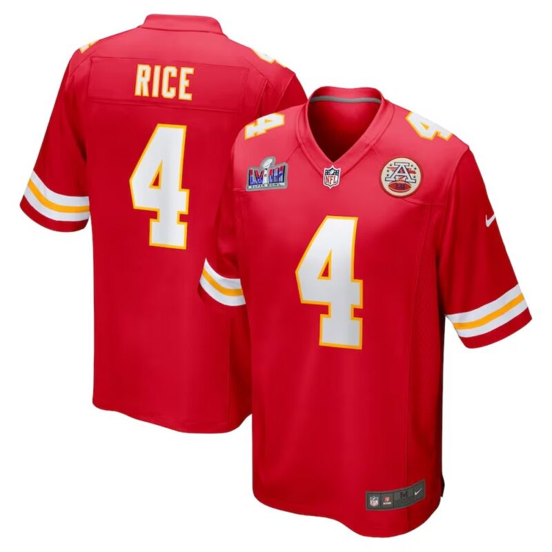 68615a2eaf8ea_1 Men's Kansas City Chiefs #4 Rashee Rice Red Super Bowl LVIII Game Jersey