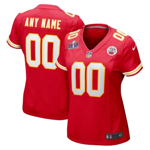 68615a342681e_1 Women's Kansas City Chiefs Red Super Bowl LVIII Patch Custom Game Jersey