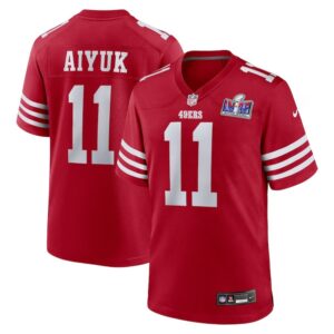 68615a5320c6c_1 Men's San Francisco 49ers #11 Brandon Aiyuk Scarlet Super Bowl LVIII Game Jersey