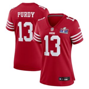 68615a5c3f834_1 Women's San Francisco 49ers #13 Brock Purdy Scarlet Super Bowl LVIII Game Jersey