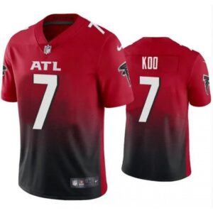 68615a9f5a45a_1 Men's Atlanta Falcons #7 Younghoe Koo Red/Black Vapor Untouchable Limited Stitched Jersey