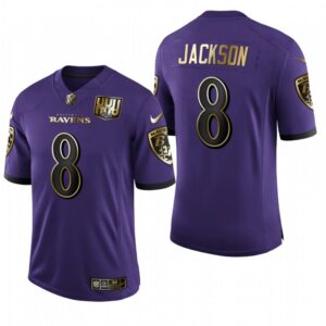 68615ac1094f2_1 Men's Baltimore Ravens #8 Lamar Jackson Purple 2020 Golden Limited Stitched Jersey