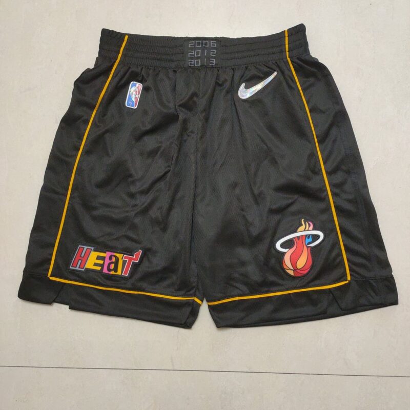 68615acdceb3b_1 Miami Heat Black Shorts
