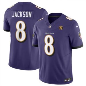68615acde4508_1 Men's Baltimore Ravens #8 Lamar Jackson Purple 2023 F.U.S.E. With John Madden Patch Vapor Limited Football Jersey