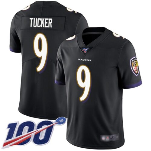 68615af4805a7_1 Men's Baltimore Ravens #9 Justin Tucker Black 2019 100th Season Vapor Untouchable Limited NFL Jersey