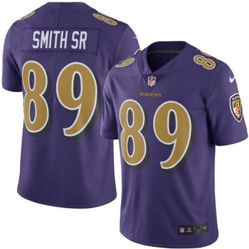 68615b0578dcd_1 Ravens #89 Steve Smith Sr Purple Men's Stitched NFL Limited Rush Jersey