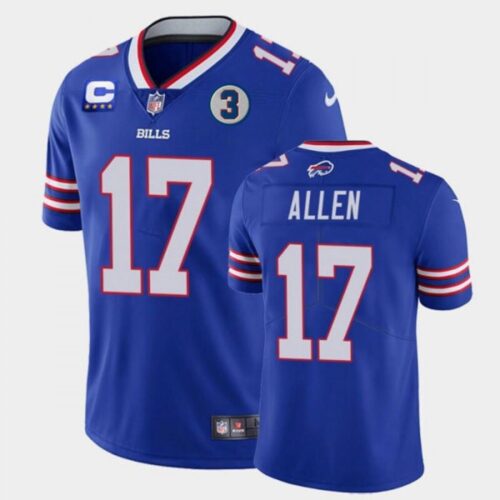 68615b2bf33e7_1 Men's Buffalo Bills #17 Josh Allen 2022 Royal With 4-star C Patch And NO.3 Patch Vapor Untouchable Limited Stitched Jersey