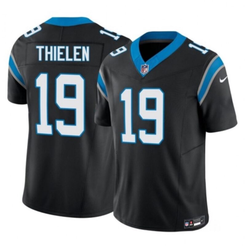 68615b889c89e_1 Men's Carolina Panthers #19 Adam Thielen Black 2023 F.U.S.E. Vapor Untouchable Stitched Football Jersey