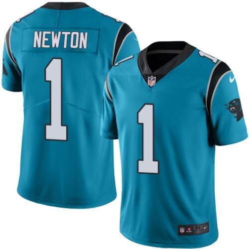 68615b965b8dc_1 Panthers #1 Cam Newton Blue Men's Stitched NFL Limited Rush Jersey