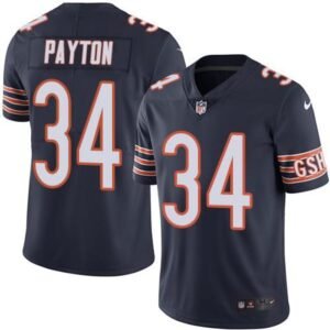 Bears #34 Walter Payton Navy Blue Youth Stitched NFL Limited Rush Jersey