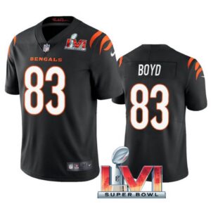 68615c3bc9108_1 Men's Cincinnati Bengals #83 Tyler Boyd 2022 Black Super Bowl LVI Vapor Limited Stitched Jersey