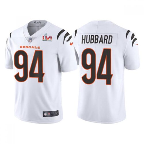 68615c463e1de_1 Men's Cincinnati Bengals #94 Sam Hubbard 2022 White Super Bowl LVI Vapor Limited Stitched Jersey