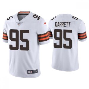 68615c968b6cc_1 Youth Cleveland Browns #95 Myles Garrett White Vapor Untouchable Limited Stitched Jersey